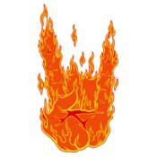 flaming satanic sign