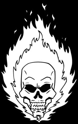 flaming skull 04