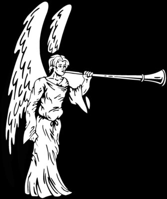 angel with horn 