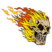 flaming skull 01