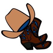 cowboy boots and hat 02