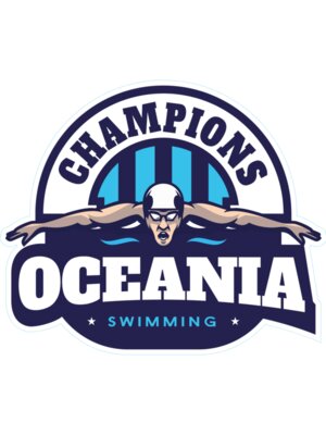 Oceania Champions Swimming logo template